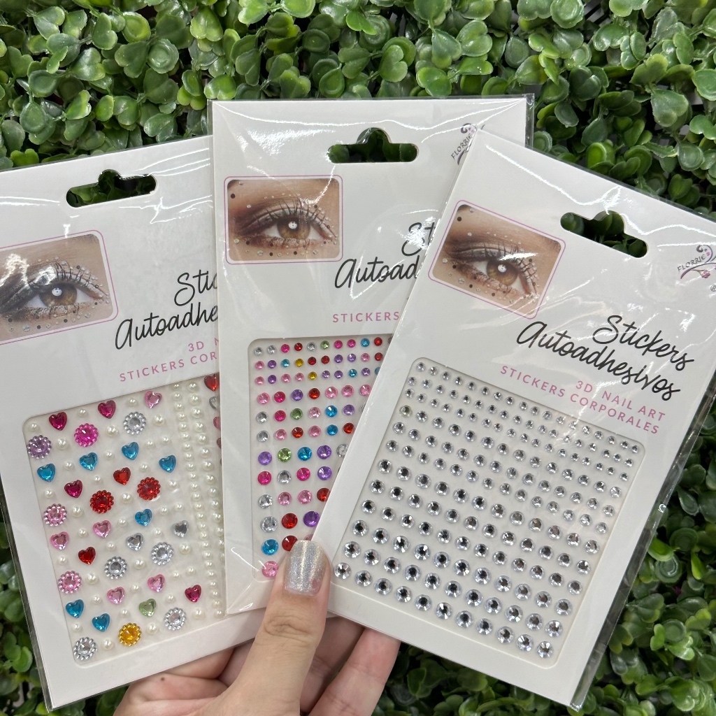 Cartelas Adesivo Strass de Rosto Maquiagem , Cabelo, Carnaval Festa Junina Julina , Copa- 1 Unidade em Oferta na Shopee