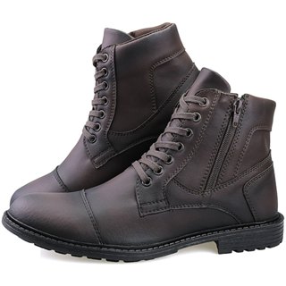 Bota Coturno Masculino Zíper Confortavel e Estiloso em Oferta na Shopee