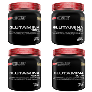 Kit 4x Glutamina 100% 300g Para o Fortalecimento do Sistema Imunológico Bodybuilders