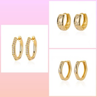 Kit 3 pares Brinco Feminino banhado ouro 18k pequenos