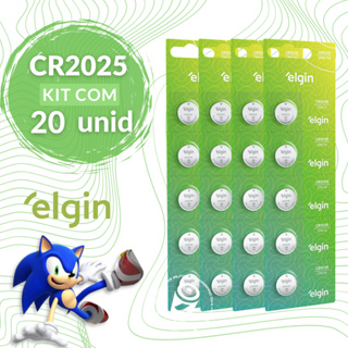 20 Baterias CR2025 3V Tipo Moeda Litio Lithium Elgin Energy - 04 Cartelas C/ 05 Unidades em Oferta na Shopee
