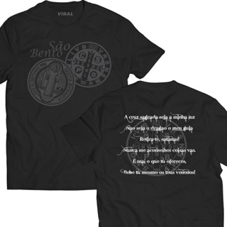 Camisa Camiseta São Bento Religiosa Católica Algodão