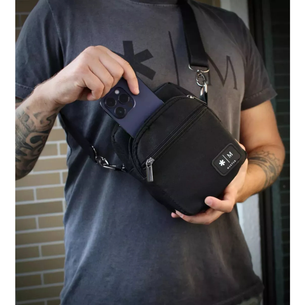 Bolsa Transversal Maktub Shoulder Bag Pochete Com Alça Ombro Cabe Cel Carteira