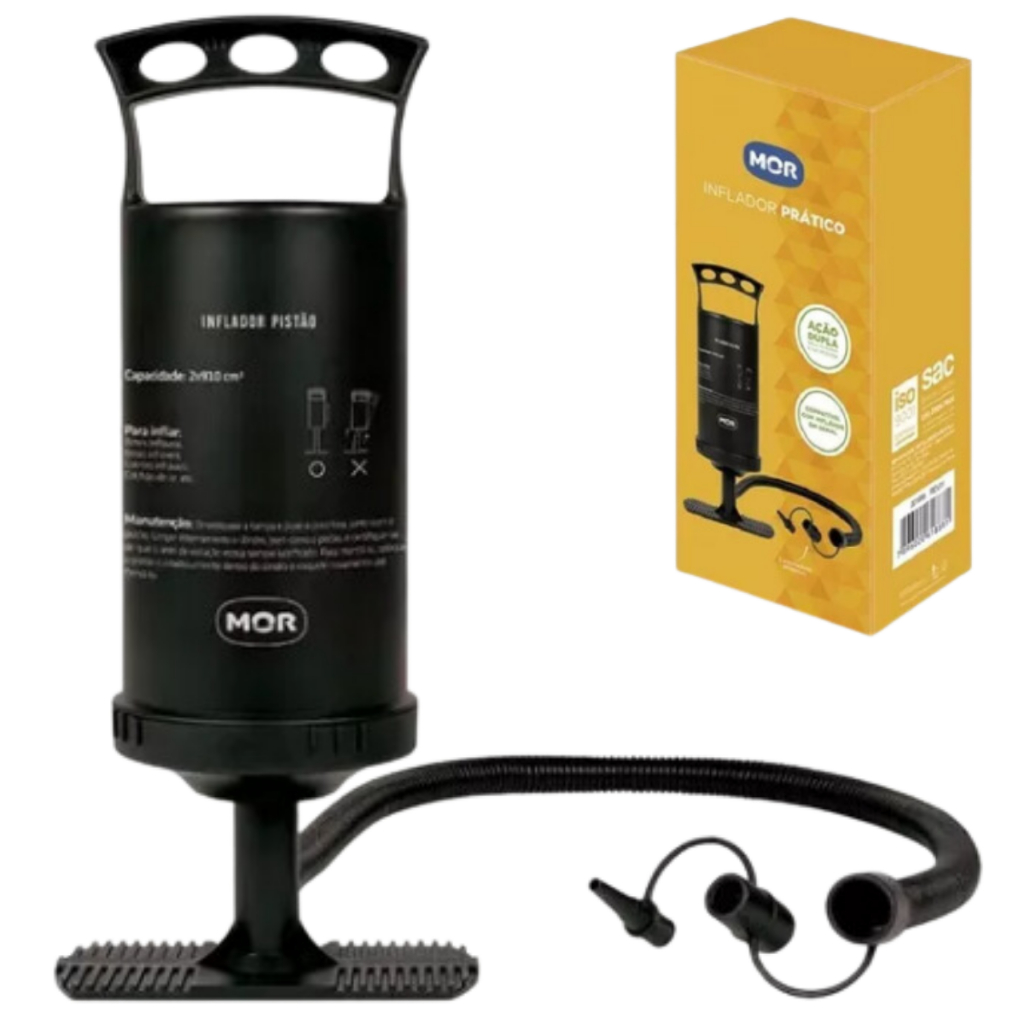 Inflador Prático Bomba De Ar Manual Colchão Piscina - Mor em Oferta na Shopee