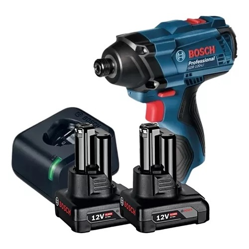 Chave Impacto 2 Bateria Bosch 12v 4ah Gdr 120-li Carregador Bivolt