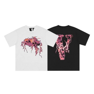 VLONE-Camiseta para Homens e Mulheres, 100% Algodão, Streetwear, Harajuku, Hip Hop
