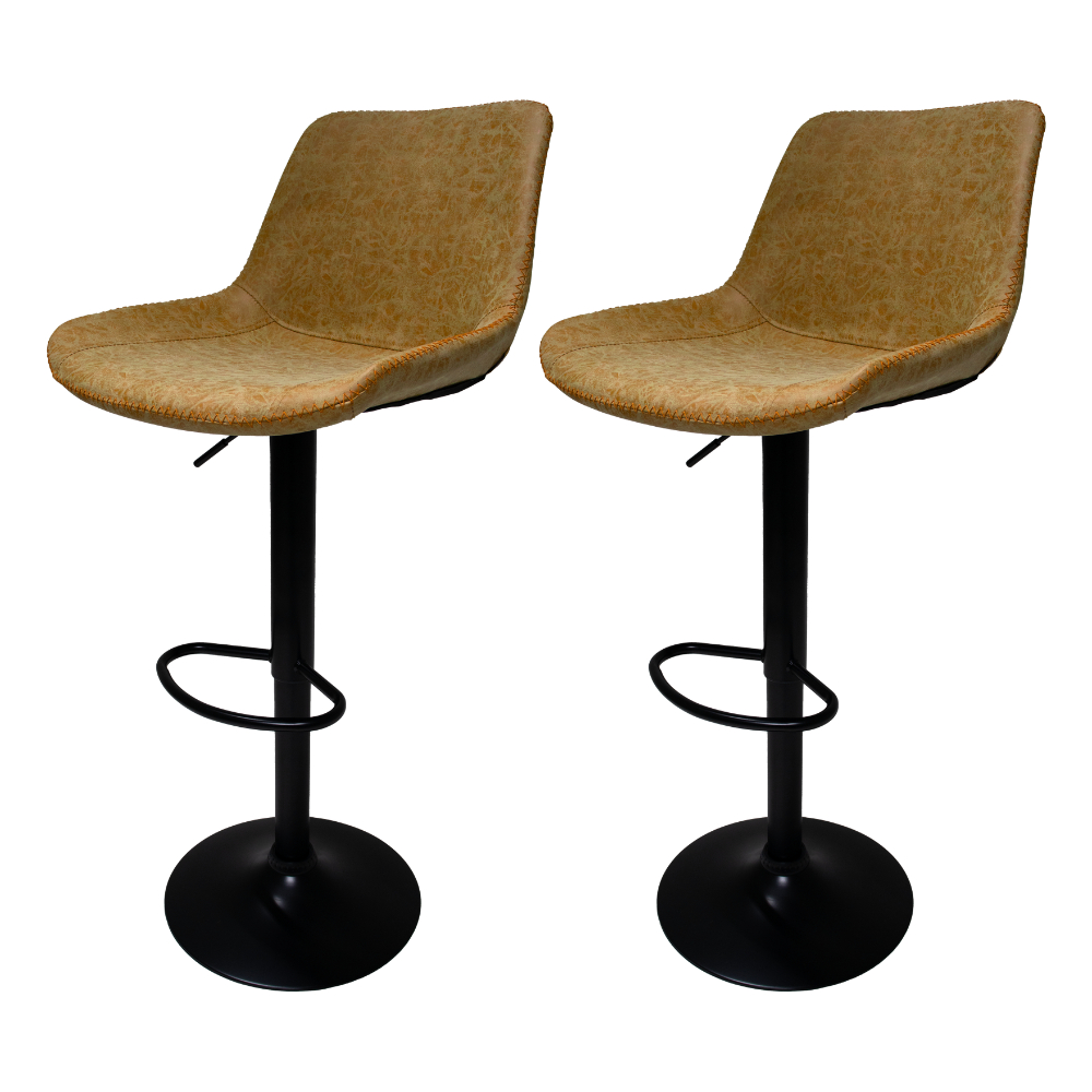 Kit 2 Banquetas Alta Estofada Para Bar Balcão Cozinha Americana Giratória Regulável Roma Com Costura em Oferta na Shopee