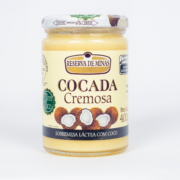 COCADA CREMOSA MAIS LEITE E COCO RESERVA DE MINAS 400g
