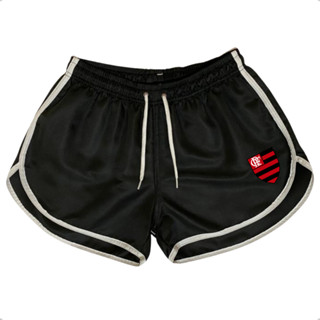 Short Feminino Moda Praia Time Futebol Shortinho Tactel Piscina