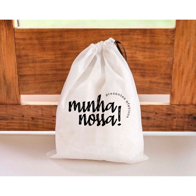 50 Saquinhos Personalizados 25x35 cm tnt em Oferta na Shopee