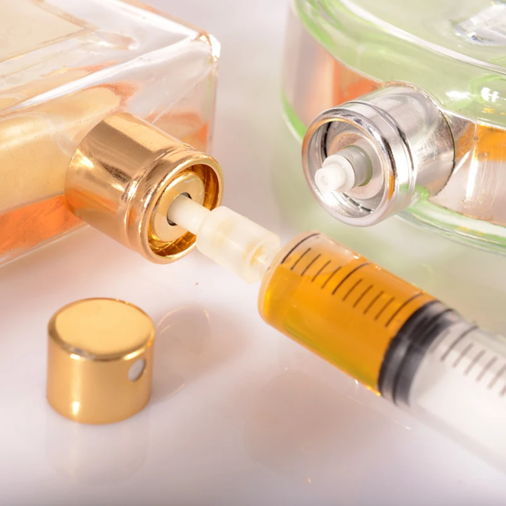 Adaptador Seringa Decanter Anel Transferência de Perfume Válvula Decant Plástico