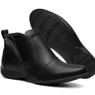 Bota Feminina Botinha Cano Curto Baixo Coturno Feminino Elástico Calce Fácil Resistente Confortável em Oferta na Shopee