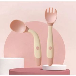 Kit Colher E Garfo Silicone Infantil Com Estojo Talher Bebê Criança Envio Rápido em Oferta na Shopee