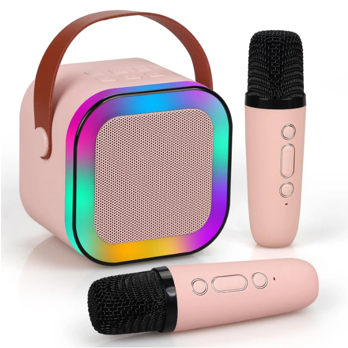 Mini Caixinha De Som Bluetooth K12 Led Com Microfone Karaokê Infantil Speaker RGB Envio Imediato em Oferta na Shopee