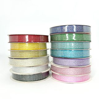 Fita de Cetim com Lurex 10mm Glitter Metalizada Cinderela Laços e Artesanatos em Oferta na Shopee