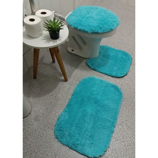 Jogo De Tapete 3 Peças Banheiro Peludo Felpudo Luxo em Oferta na Shopee