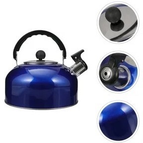 Chaleira Inox Com Tampa de 2 Litros com Apito e Alça Termica Chá Café Bule