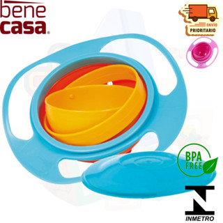 Prato Mágico Infantil Bebê Giratório 360º Alimento Não Cai