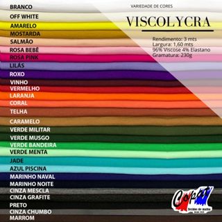 Tecido Malha Viscolycra 1,60 Metros por 1,60 metros