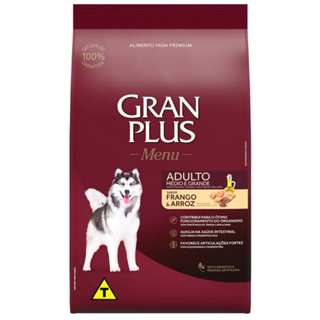Ração GranPlus Menu Frango e Arroz para Cães Adultos 15kg em Oferta na Shopee