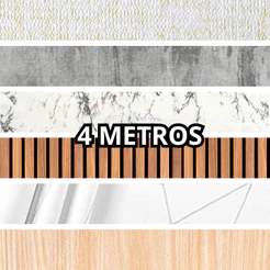 2 rolos Papel de Parede Adesivo Ripado Autocolante Lavável Para Decoração
