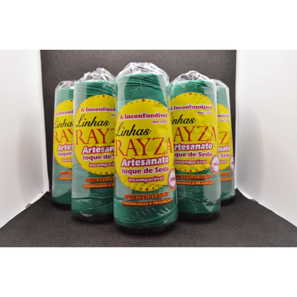 Linhas Rayza Artesanato ++ Grossa tex 288 Heat-Set 98009 Verde Musgo Pack com 5 Un. em Oferta na Shopee