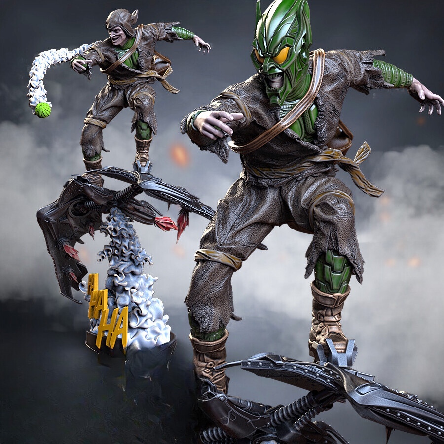 Action Figure Duende Verde - Green Goblin modelada por Sanix (SEM PINTURA! LEIA O ANÚNCIO!)