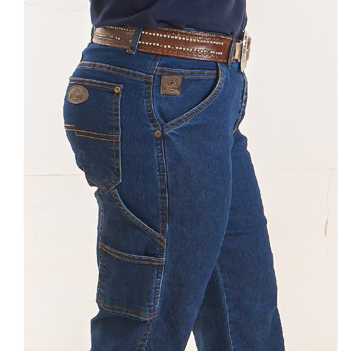Calça Jeans Masculina Estilo Country Modelo Carpinteiro