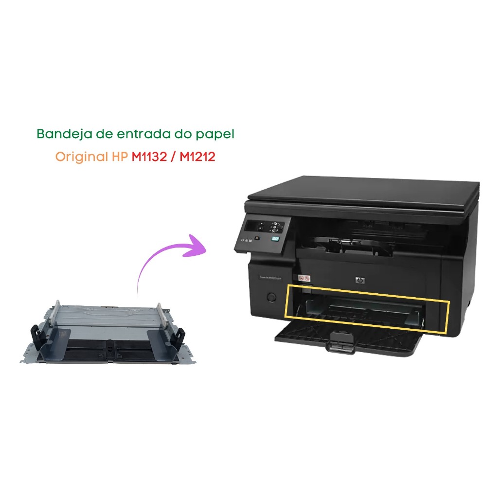 BASE DA BANDEJA ENTRADA PAPEL HP M1132 / M1212