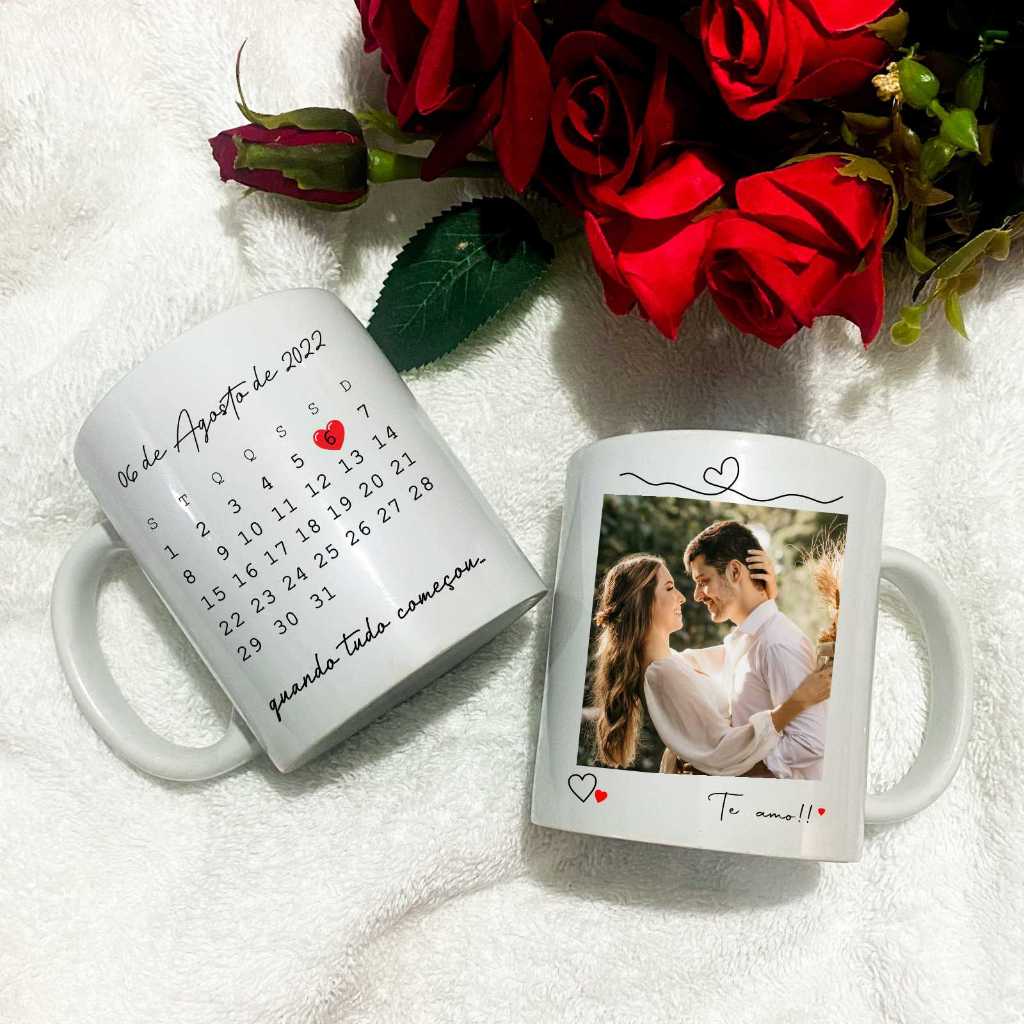 CANECA CALENDÁRIO NAMORADOS, CASAMENTO