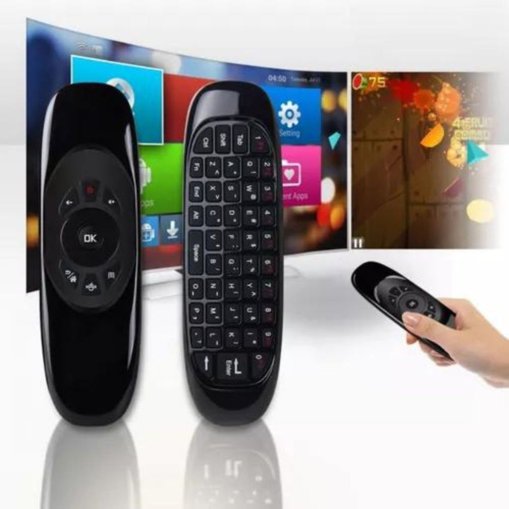 Mini Teclado Controle Air Mouse S/fio 2.4 Wireles Smart Tv