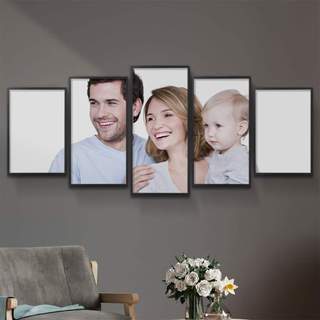 Quadro com foto de família - foto de casamento - foto de pre weding - NOS ENVIE SUA FOTO - personalizados - Kit com 5 peças