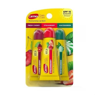 Carmex Bálsamo Labial Tubo Original - Kit com 3 - Hidratante Labial Carmex Made EUA