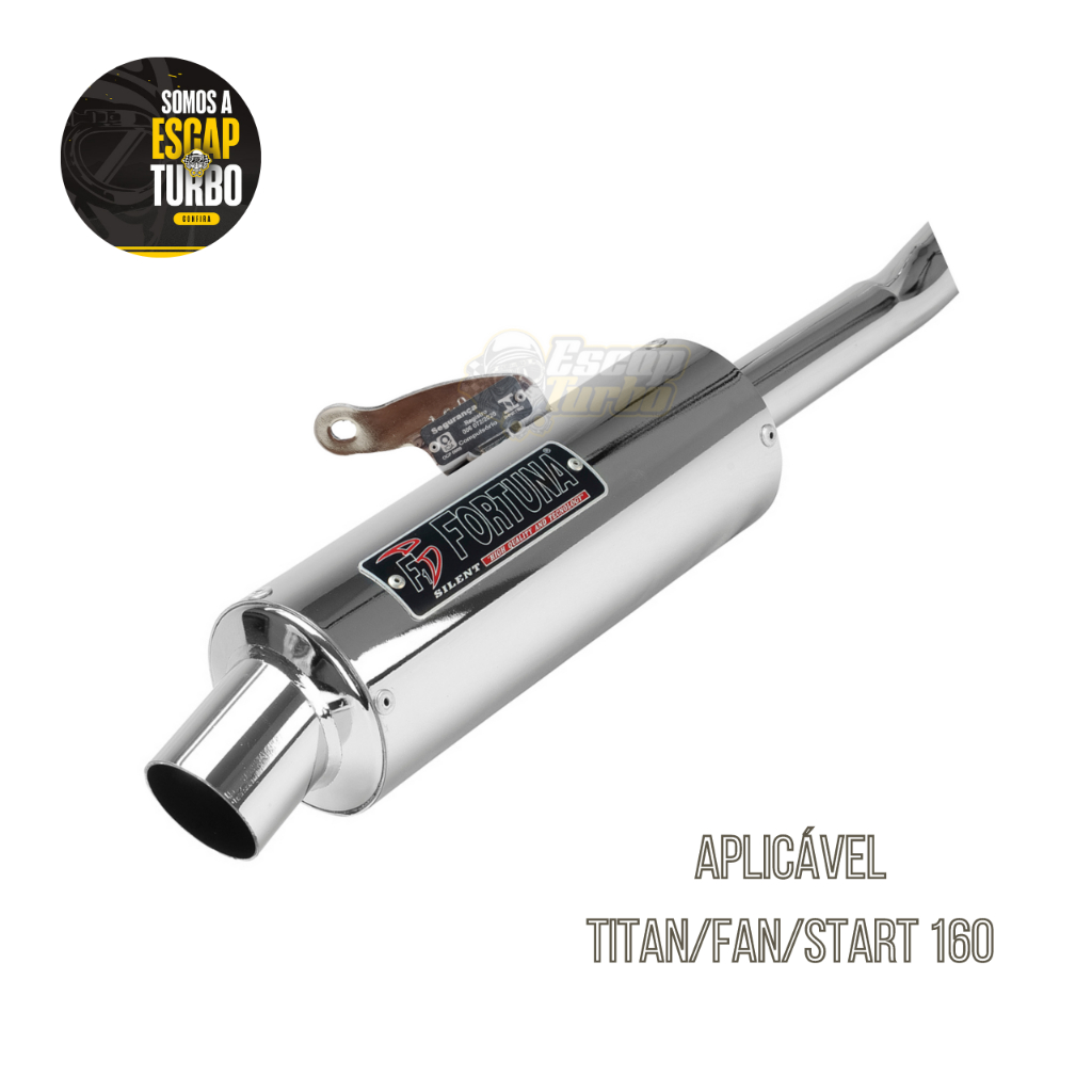 Escapamento Titan 160/ Fan 160/ Start 160 Mini Turbo Cromado