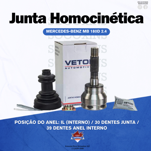 Junta Homocinética Para Mercedes-Benz MB 180D 2.4 | Vetor