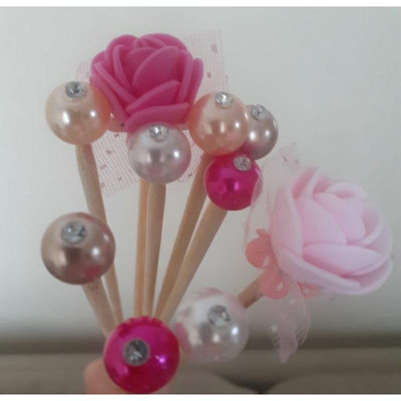 kit 10 varetas madeira decoradas cores rosa Pink pêssego para difusor aromatizador de ambientes 25cm em Oferta na Shopee