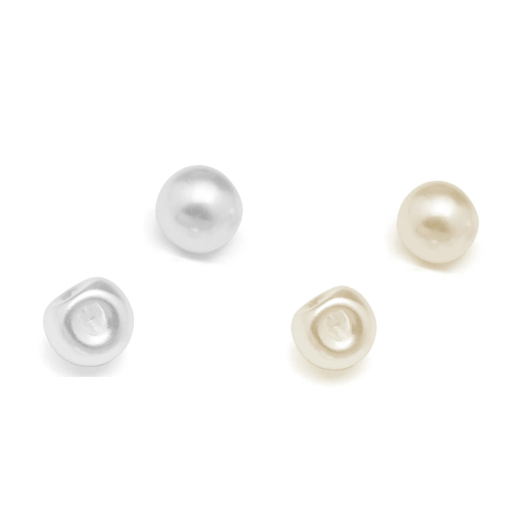 Pct c/ 100 UNID Botão Perola 8mm -Branco ou Perolado - Escolha a Sua Cor - Artesanato, Pulseiras, Colares