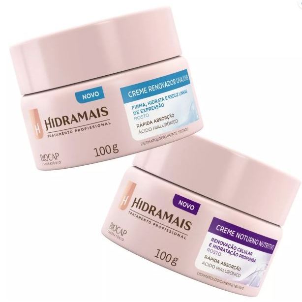 Hidramais Creme Facial Com Ácido Hialurônico 100g em Oferta na Shopee