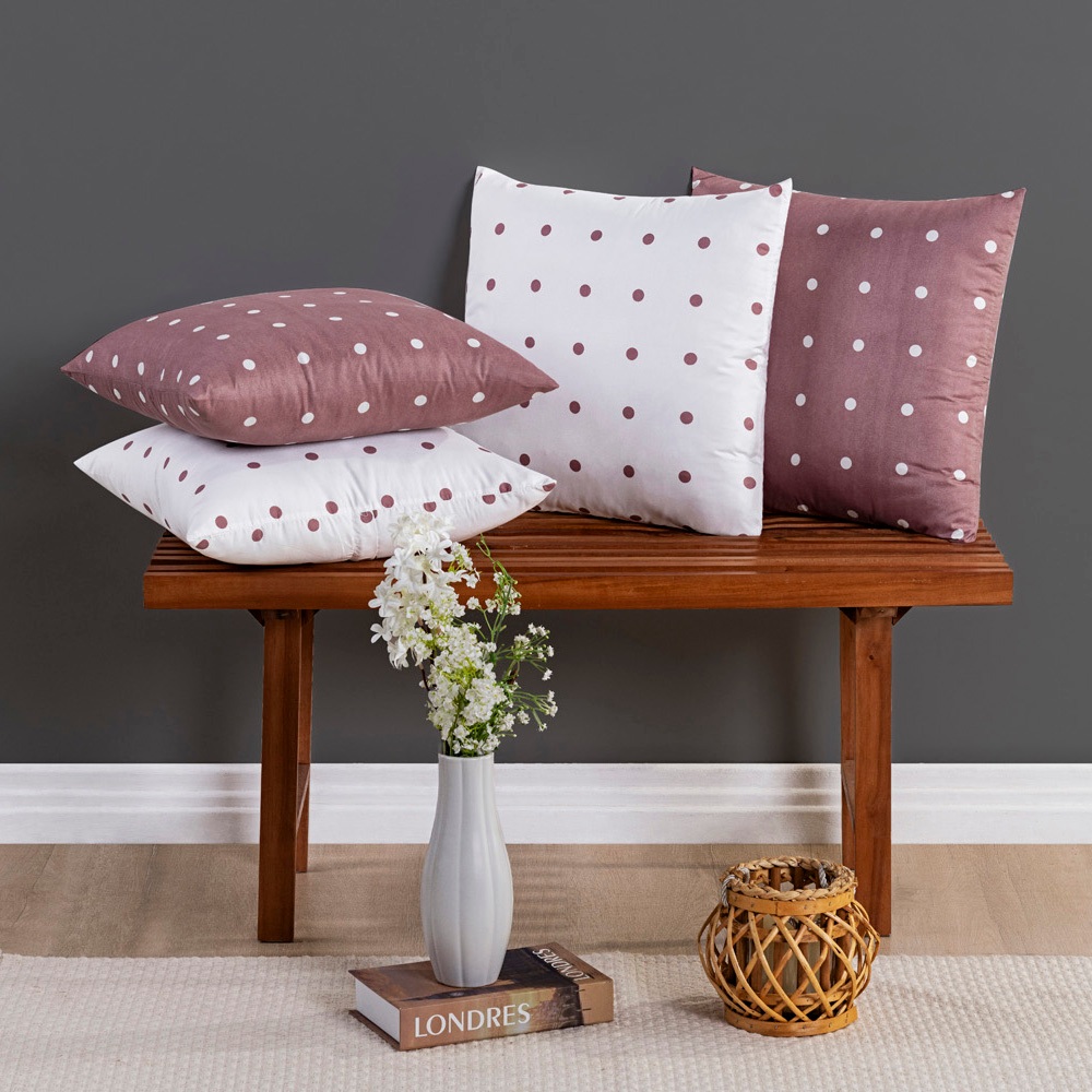 Capas de Almofadas Petit Poá 04 Peças em Oferta na Shopee