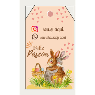 50 Tags de Páscoa "Frase de Páscoa", Tag para encomenda, Etiqueta de Páscoa