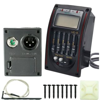 Captador Pré Equalizador 5 Bandas Lc-5 Lc5 Afinador Vermelho Violão Viola em Oferta na Shopee