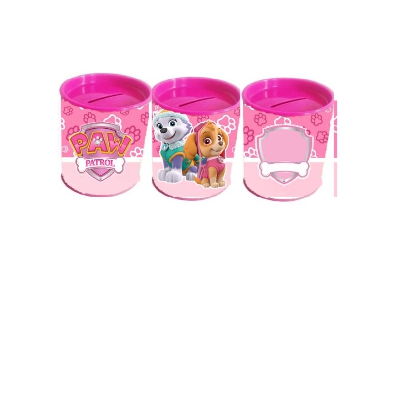 kit 10/20/30 cofrinhos personalizados tema patrulha canina Skye e Everest, lembrancinha aniversário,patrulha canina rosa