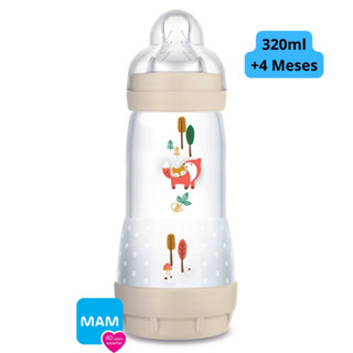 Mamadeira MAM Easy Start 320ml Bico N3 4+ meses Anticólica Bebê Menino Neutra