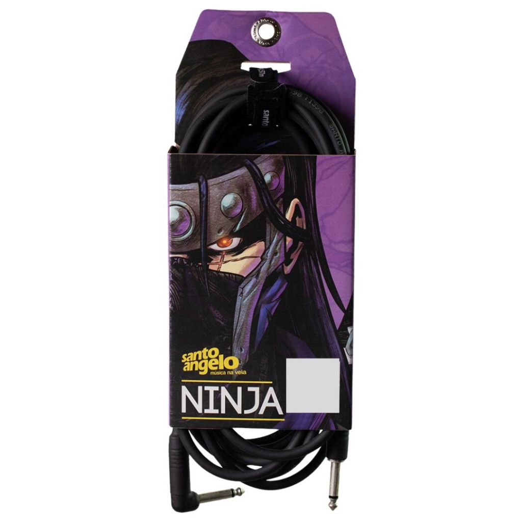 Cabo Guitarra Santo Ângelo Ninja P10 X P10 L 10ft / 3,05m Original Profissional - NINJA L