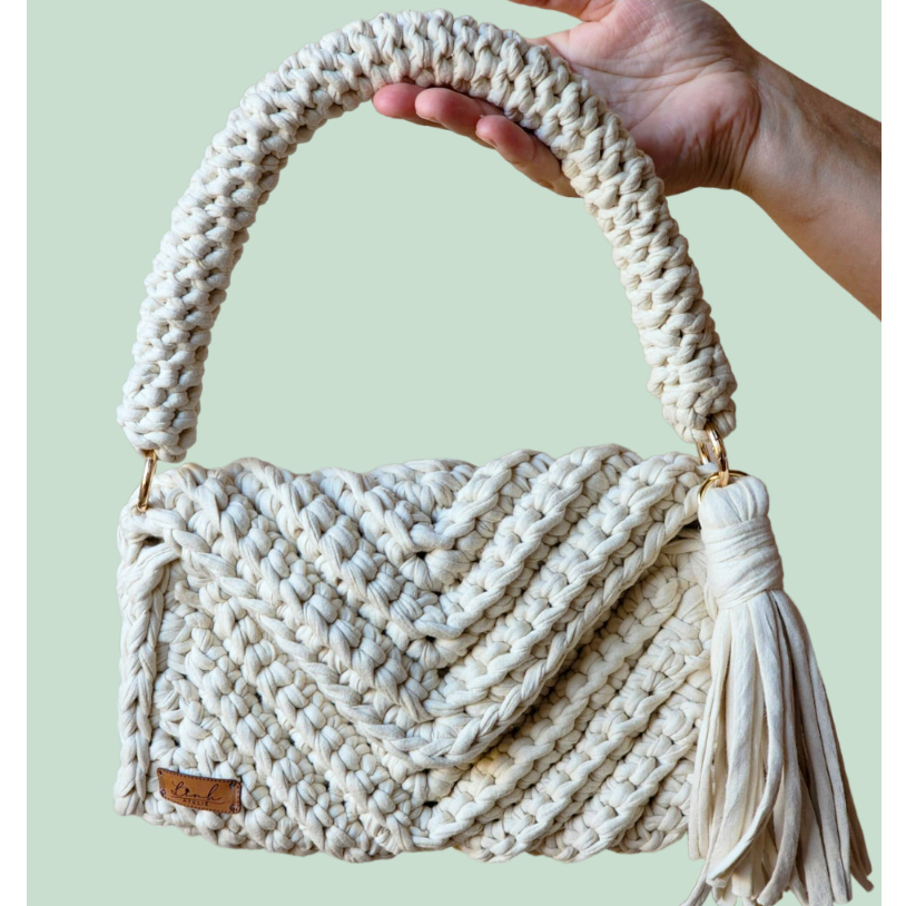 Bolsa envelope Fio de malha | Clutch Fio de malha | Carteira croche