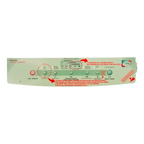 Painel Decorativo Para Lavadora Brastemp Bwq07a 326025138