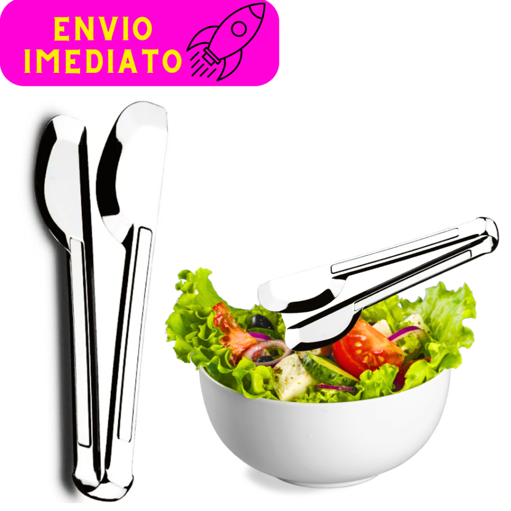 Pegador Universal 29cm Cozinha Profissional Salada, Carne, Frios, Pão Aço Inox para Cozinha
