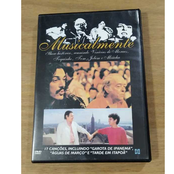 DVD-MUSICALMENTE- SHOW HISTORICO REUNINDO VINICIUS ,TOQUINHO, TOM JOBIM MIUCHA