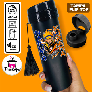 Garrafa Anime Naruto Kurama Raposa Escola Academia 480ml