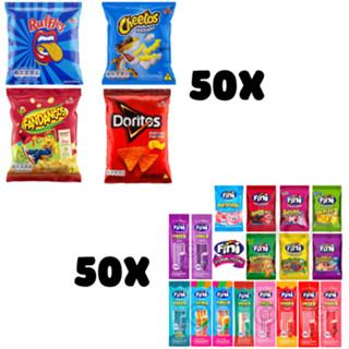 Kit 50 Salgadinhos Elma Chips Sortidos + 50 Finis Sortidos